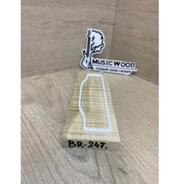 Клён Американский Волнистый заготовка для бриджа акустической гитары Радиал АА Волна ААА 12.5х60х180 мм-1