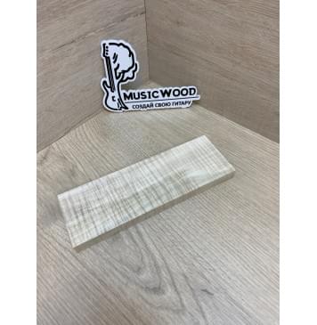 Клён Американский Волнистый заготовка для бриджа акустической гитары Радиал АА Волна ААА 12.5х60х180 мм-3