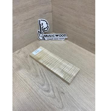 Клён Американский Волнистый заготовка для бриджа акустической гитары Радиал АА Волна ААА 12.5х60х180 мм-6