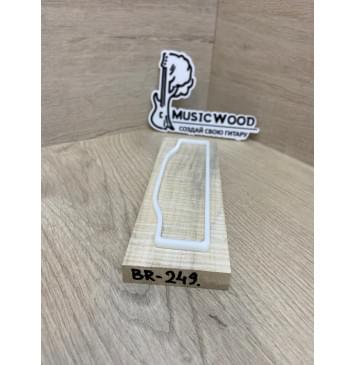 Клён Американский Волнистый заготовка для бриджа акустической гитары Радиал АА Волна ААА 13х58х180 мм-1