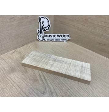 Клён Американский Волнистый заготовка для бриджа акустической гитары Радиал АА Волна ААА 13х58х180 мм-2