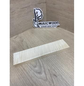 Клён Американский Волнистый заготовка для бриджа акустической гитары Радиал АА Волна ААА 12х44х180 мм-3