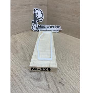 Клён Американский Волнистый заготовка для бриджа акустической гитары Радиал АА Волна ААА 13.5х53х190 мм-1