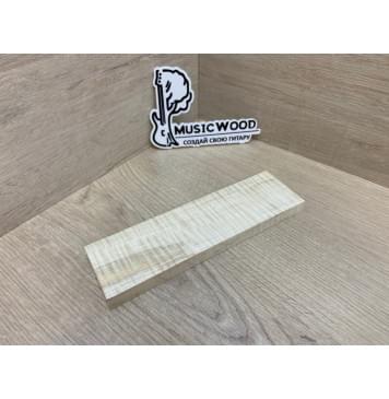 Клён Американский Волнистый заготовка для бриджа акустической гитары Радиал АА Волна ААА 13.5х53х190 мм-3