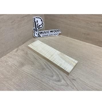 Клён Американский Волнистый заготовка для бриджа акустической гитары Радиал АА Волна ААА 13.5х53х190 мм-4