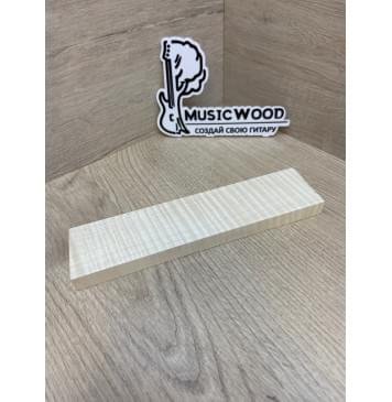 Клён Американский Волнистый заготовка для бриджа акустической гитары Радиал АА Волна ААА 12.5х45х180 мм-4