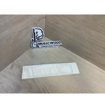 Клён Американский Волнистый заготовка для бриджа акустической гитары Радиал А Волна ААА 12х44х195 мм-0