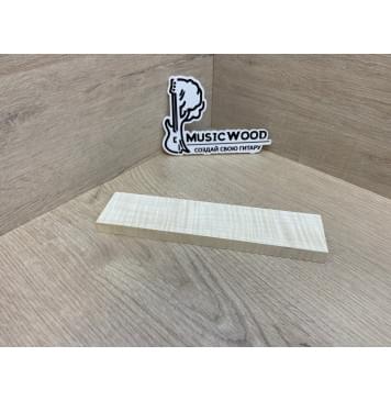 Клён Американский Волнистый заготовка для бриджа акустической гитары Радиал А Волна ААА 12х44х195 мм-2
