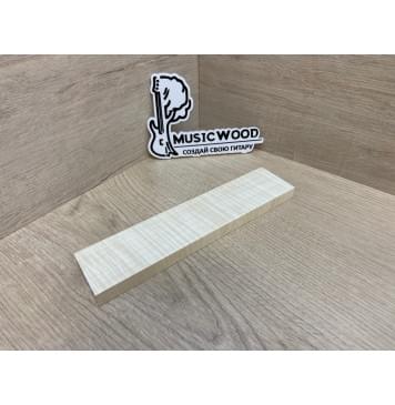 Клён Американский Волнистый заготовка для бриджа акустической гитары Радиал А Волна ААА 12х44х195 мм-4