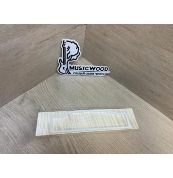 Клён Американский Волнистый заготовка для бриджа акустической гитары Радиал А Волна ААА 12х44х195 мм-0