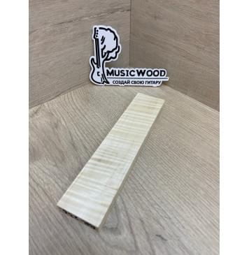 Клён Американский Волнистый заготовка для бриджа акустической гитары Радиал А Волна ААА 12х44х195 мм-1