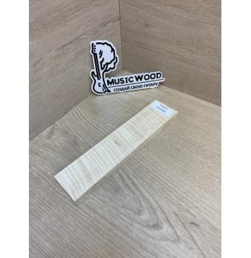 Клён Американский Волнистый заготовка для бриджа акустической гитары Радиал А Волна ААА 12х44х195 мм-4