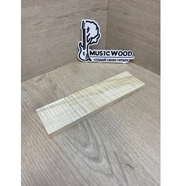 Клён Американский Волнистый заготовка для бриджа акустической гитары Радиал А Волна ААА 11.2х52х190 мм-4
