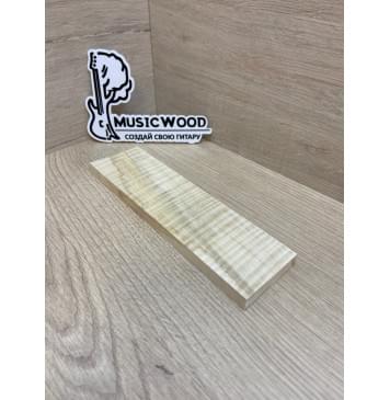 Клён Американский Волнистый заготовка для бриджа акустической гитары Радиал А Волна ААА 11.2х52х190 мм-3
