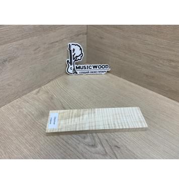 Клён Американский Волнистый заготовка для бриджа акустической гитары Радиал А Волна ААА 11.2х52х190 мм-5