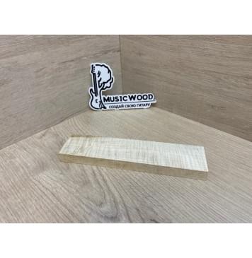 Клён Американский Волнистый заготовка для бриджа акустической гитары Радиал А Волна ААА 14.5х46х195 мм-4