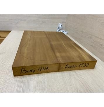 Ольха Печёная 180гр заготовка корпуса Смешанный ААА 44.5х175-172х495-185 мм,2шт, 416 кг/м3-3