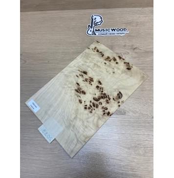 Тополь Кап заготовка накладки на головку грифа Смешанный ААА Кап АА 3.5х190х280 мм-1