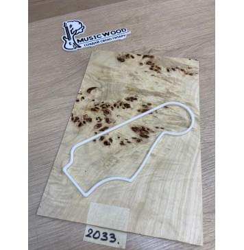 Тополь Кап заготовка накладки на головку грифа Смешанный ААА Кап АА 3.5х190х280 мм-3