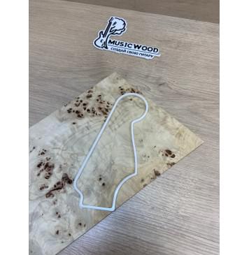 Тополь Кап заготовка накладки на головку грифа Смешанный ААА Кап АА 3х195-177х300-280 мм-3