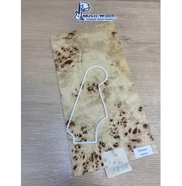 Тополь Кап заготовка накладки на головку грифа Смешанный ААА Кап ААА 3х196-170х380-360 мм-4