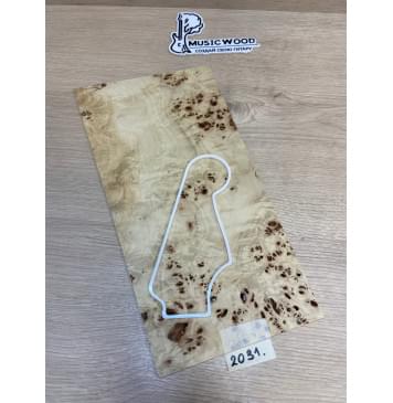 Тополь Кап заготовка накладки на головку грифа Смешанный ААА Кап ААА 3х196-170х380-360 мм-0