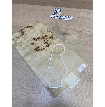 Тополь Кап заготовка накладки на головку грифа Смешанный ААА Кап АА 3.5х195-187х365 мм-3