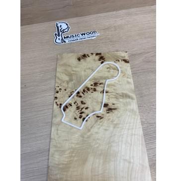 Тополь Кап заготовка накладки на головку грифа Смешанный ААА Кап АА 3.5х195-187х365 мм-2