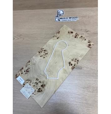 Тополь Кап заготовка накладки на головку грифа Смешанный ААА Кап АА 3х190-182х360-350 мм-2