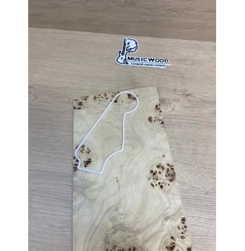 Тополь Кап заготовка накладки на головку грифа Смешанный ААА Кап АА 3х190-182х360-350 мм-3