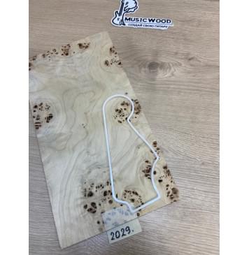 Тополь Кап заготовка накладки на головку грифа Смешанный ААА Кап АА 3х190-182х360-350 мм-4