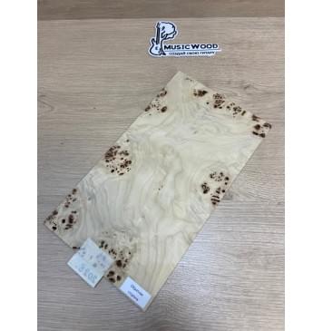 Тополь Кап заготовка накладки на головку грифа Смешанный ААА Кап АА 3х190-184х330-320 мм-1