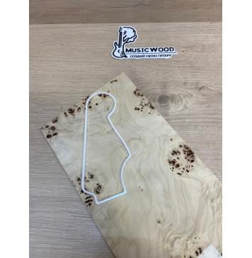 Тополь Кап заготовка накладки на головку грифа Смешанный ААА Кап АА 3х190-184х330-320 мм-4