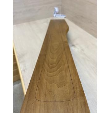 Клён Печёный 180гр заготовка грифа для бас-гитары Тангент АА 25х137х910 мм-2