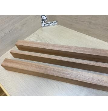 Махагон Кая заготовка грифа электрогитары Радиал А 55х(43-16-43)х755 мм из 3х частей-4