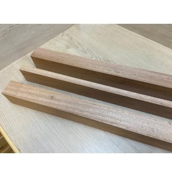 Махагон Кая заготовка грифа электрогитары Радиал А 55х(43-16-43)х755 мм из 3х частей-11