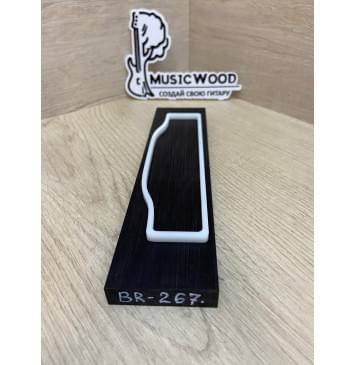 Граб Black заготовка для бриджа акустической гитары Смешанный ААА 11х49х205 мм-1