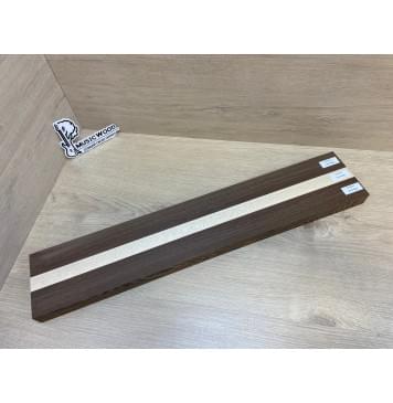 Венге/Клён Белый заготовка для переклеенного грифа безголовой гитары Радиал ААА 30х(44-25-44)х620 мм - из 3х частей-9
