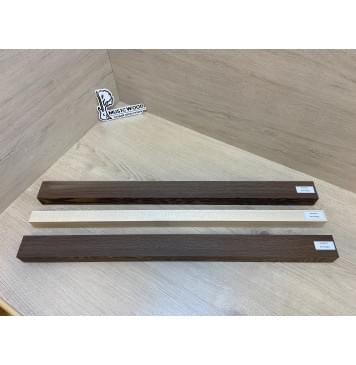 Венге/Клён Белый заготовка для переклеенного грифа безголовой гитары Радиал ААА 30х(44-25-44)х620 мм - из 3х частей-10