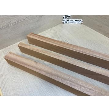 Махагон Кая заготовка грифа электрогитары Радиал АА 48х(35-20-35)х710 мм из 3х частей-4