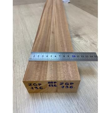 Махагон Кая заготовка грифа электрогитары Радиал АА 49х(40-17-40)х705 мм из 3х частей-4