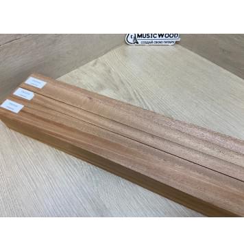 Махагон Кая заготовка грифа электрогитары Радиал АА 49х(40-17-40)х705 мм из 3х частей-9