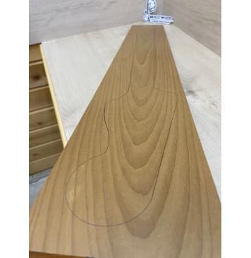 Клён Печёный 180гр заготовка грифа для бас-гитары Тангент ААА 25.5х130х905 мм-6