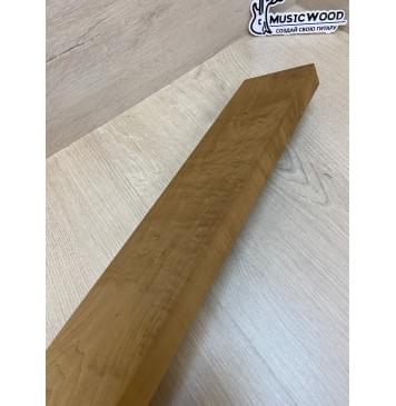 Клён Печёный 180гр заготовка грифа для Безголовой гитары Тангент АА 25х97-92х552 мм-4