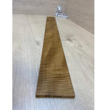 Клён Волнистый  Печёный 180 гр заготовка накладки для бас-гитары Радиал АА Волна ААА 8.5х89-75х760 мм-3