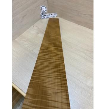 Клён Волнистый  Печёный 180 гр заготовка накладки для бас-гитары Радиал АА Волна ААА 8.5х89-75х760 мм-6