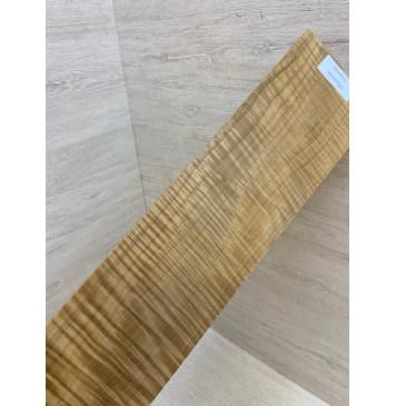 Клён Волнистый  Печёный 180 гр заготовка накладки для бас-гитары Радиал АА Волна ААА 8.5х89-75х760 мм-12