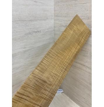 Клён Волнистый  Печёный 180 гр заготовка накладки для бас-гитары Радиал АА Волна ААА 8.5х89-75х760 мм-13