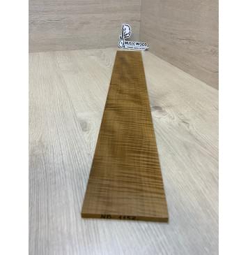 Клён Волнистый Печёный 180 гр заготовка накладки для бас-гитары Радиал АА Волна ААА 8.5х100х710 мм-4