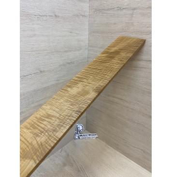 Клён Волнистый Печёный 180 гр заготовка накладки для бас-гитары Радиал АА Волна ААА 8.5х100х710 мм-8